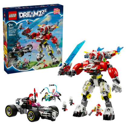 LEGO 71497 DREAMZzz Coopers Tiger-Mech und Zero's Hot Rod Auto