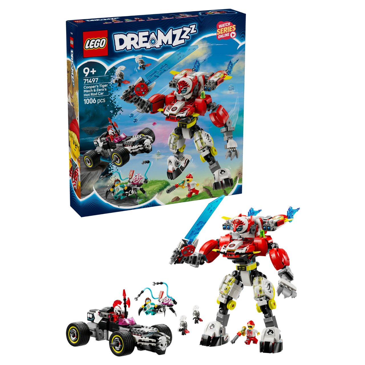 LEGO 71497 DREAMZzz Coopers Tiger-Mech und Zero's Hot Rod Auto