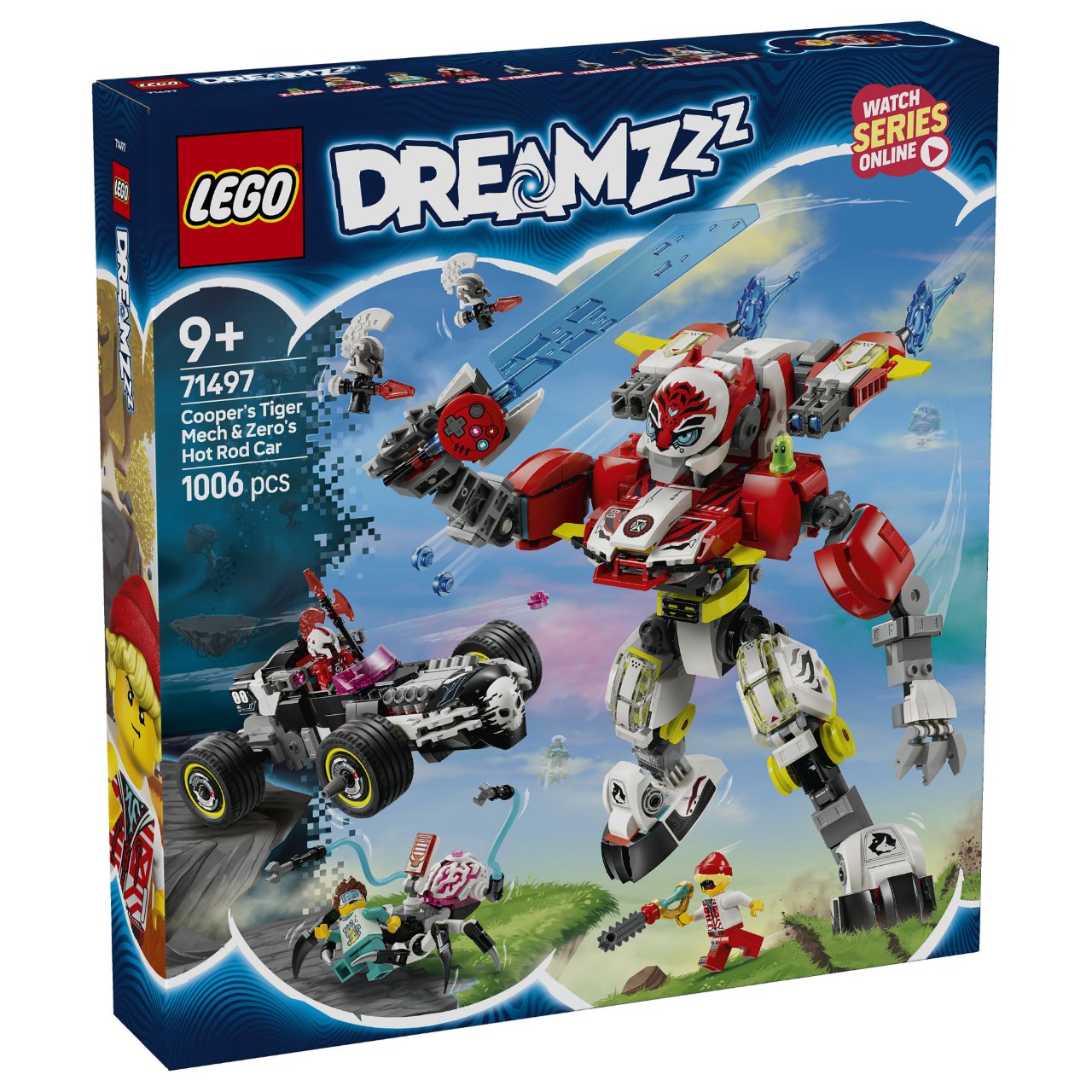 LEGO 71497 DREAMZzz Coopers Tiger-Mech und Zero's Hot Rod Auto