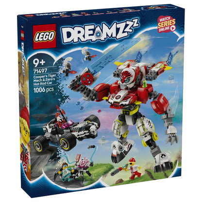 LEGO 71497 DREAMZzz Coopers Tiger-Mech und Zero's Hot Rod Auto