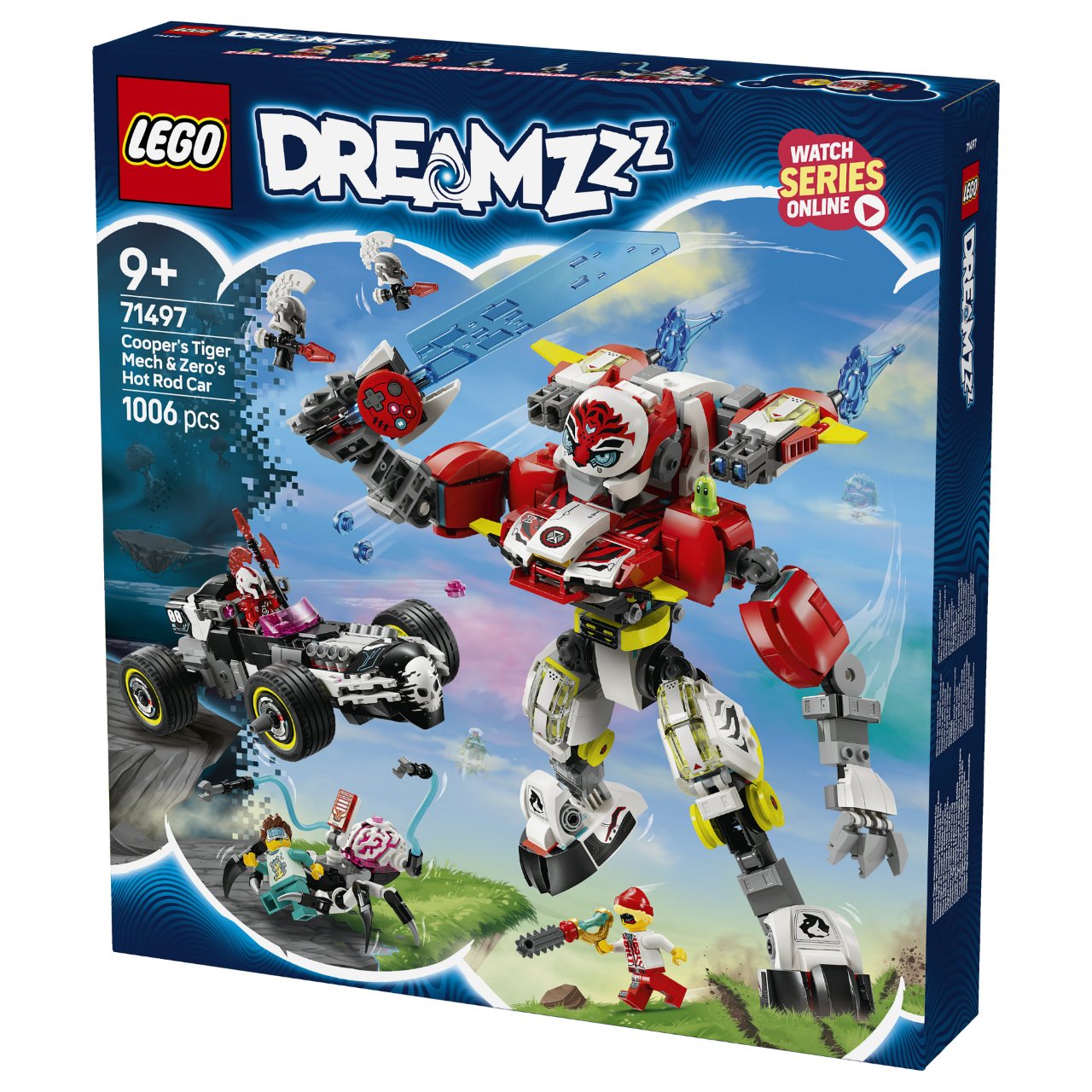 LEGO 71497 DREAMZzz Coopers Tiger-Mech und Zero's Hot Rod Auto