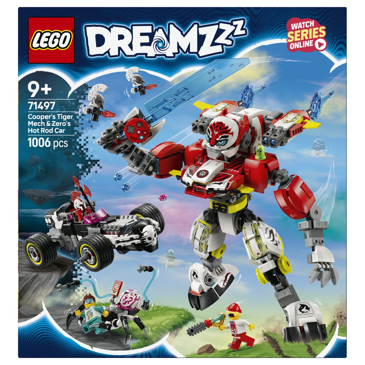 LEGO 71497 DREAMZzz Coopers Tiger-Mech und Zero's Hot Rod Auto