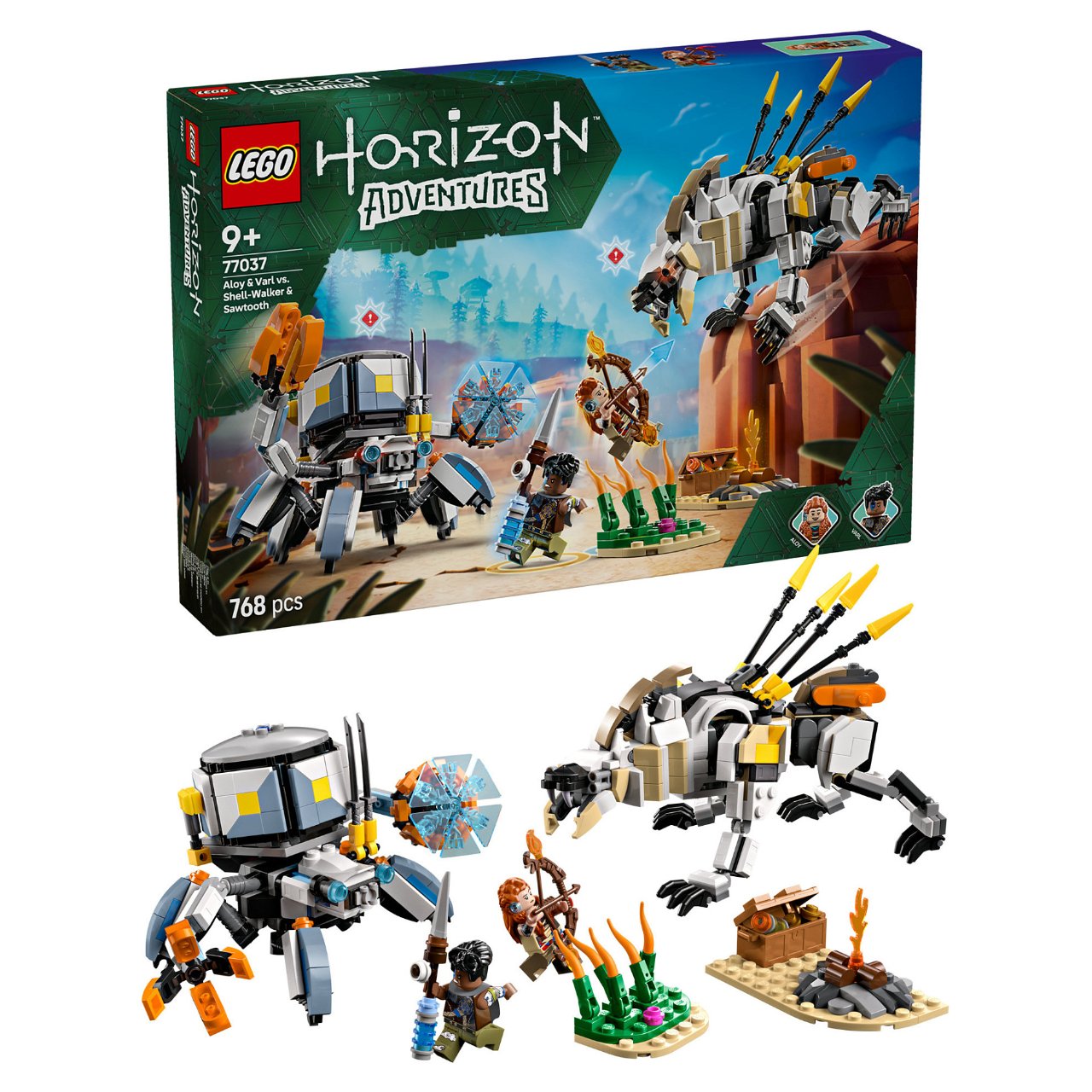 LEGO 77037 Horizon Adventures Aloy und Varl vs. Panzerwanderer und Sgezahn