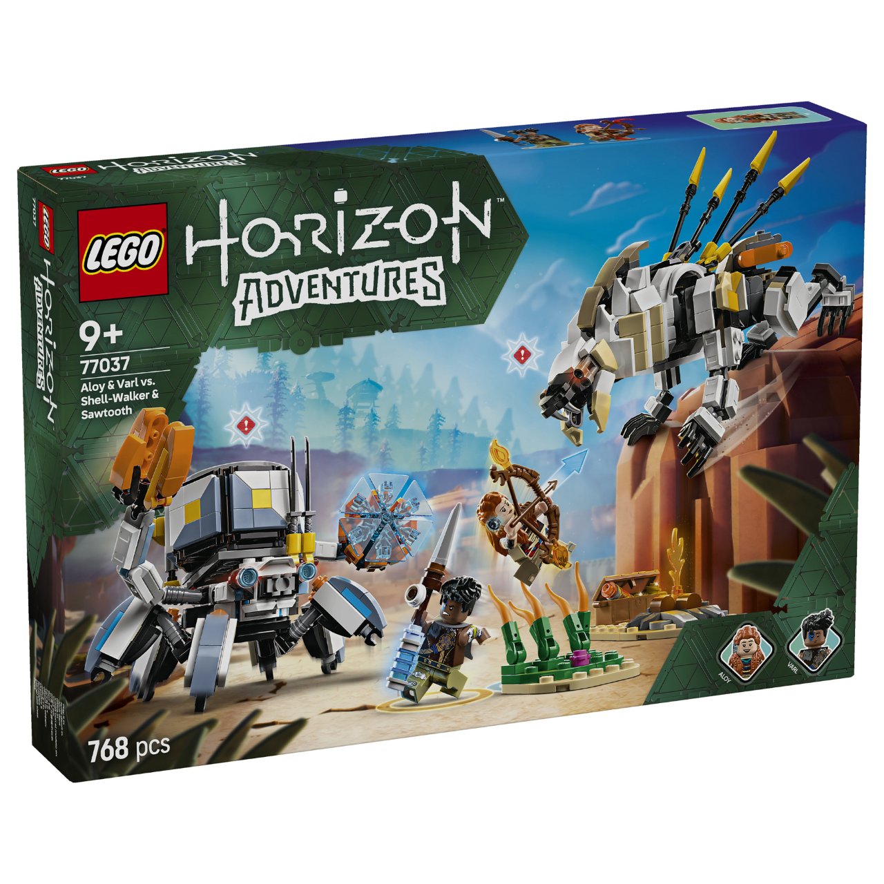 LEGO 77037 Horizon Adventures Aloy und Varl vs. Panzerwanderer und Sgezahn