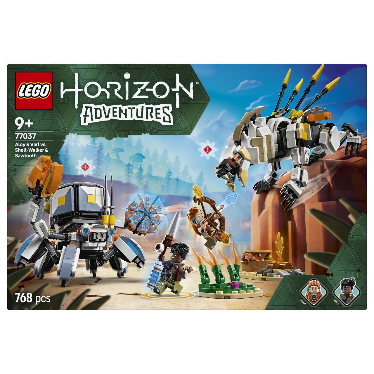 LEGO 77037 Horizon Adventures Aloy und Varl vs. Panzerwanderer und Sgezahn