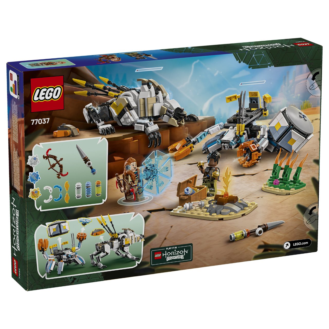 LEGO 77037 Horizon Adventures Aloy und Varl vs. Panzerwanderer und Sgezahn
