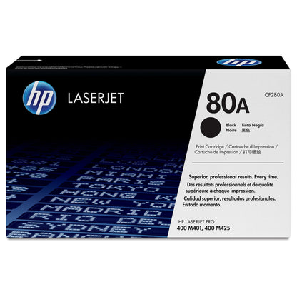 HP 80A original Toner cartridge CF280A black standard capacity 2.560 pages 1-pack