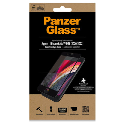 PanzerGlass E2E f. iPhone 6/7/8/SE 2020/2022. CF. Black