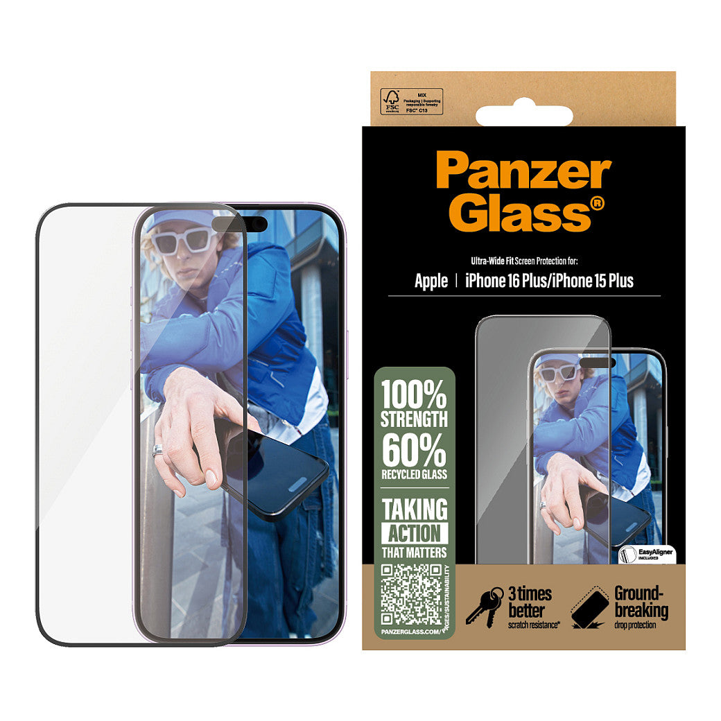 PanzerGlass iPhone 16/15 Plus UWF