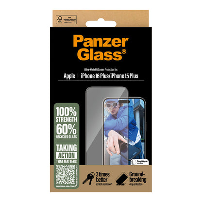 PanzerGlass iPhone 16/15 Plus UWF