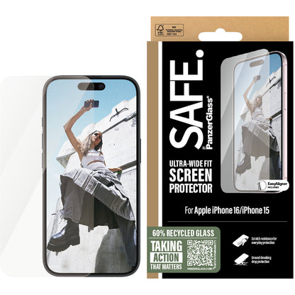 SAFE. by PanzerGlass Screen Protector iPhone 16/15 UWF