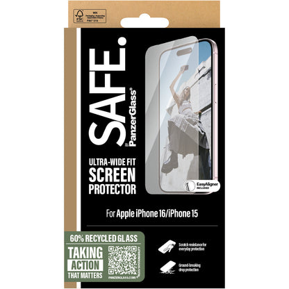 SAFE. by PanzerGlass Screen Protector iPhone 16/15 UWF