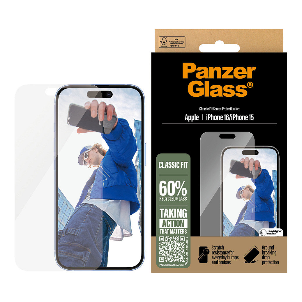 PanzerGlass iPhone 16 Classic Fit