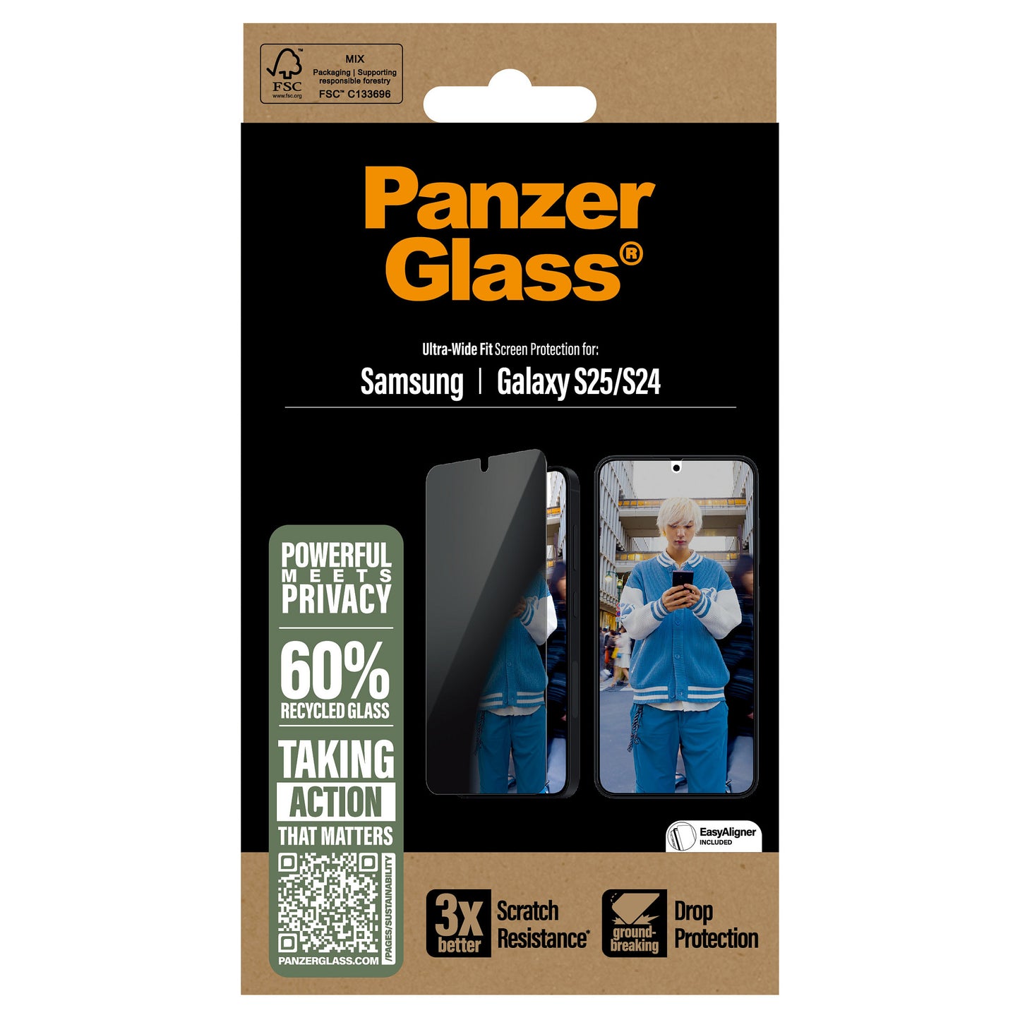 PanzerGlass Privacy Screen Protector Samsung Galaxy S25