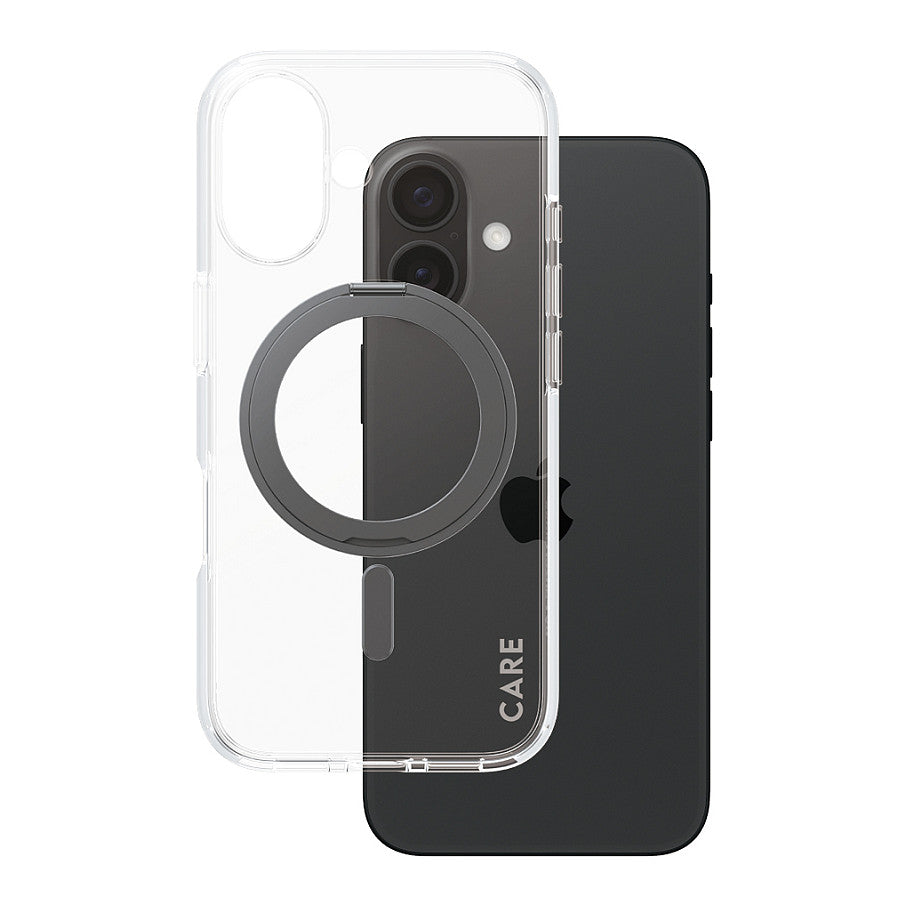 CARE Case Feature Black Kickstand MagSAFE iPhone 16