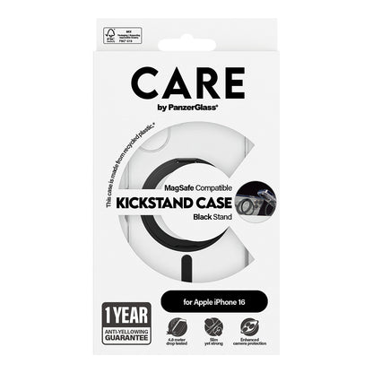 CARE Case Feature Black Kickstand MagSAFE iPhone 16