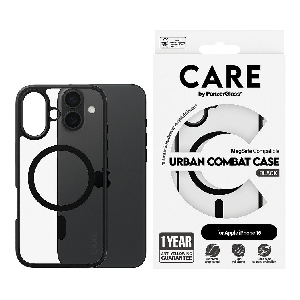 CARE Case Flagship Urban Combat Black MagSAFE iPhone 16