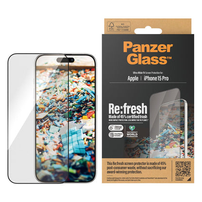 PanzerGlass iPhone 15 Pro. Refresh UWF w. Aligner