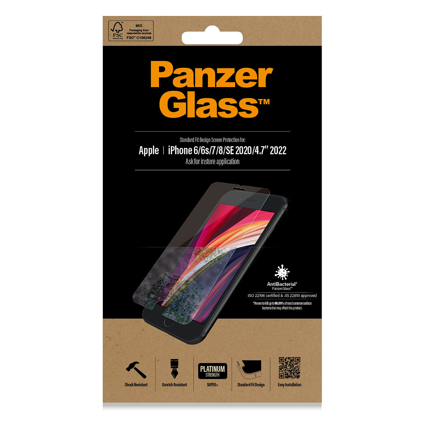 PanzerGlass f. Apple iPhone 6/7/8/SE 2020/2022