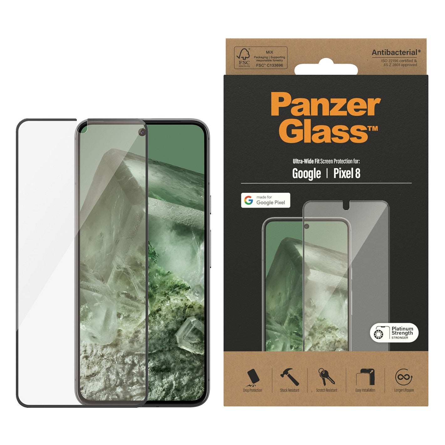 PanzerGlass Google Pixel 8. Ultra-Wide Fit