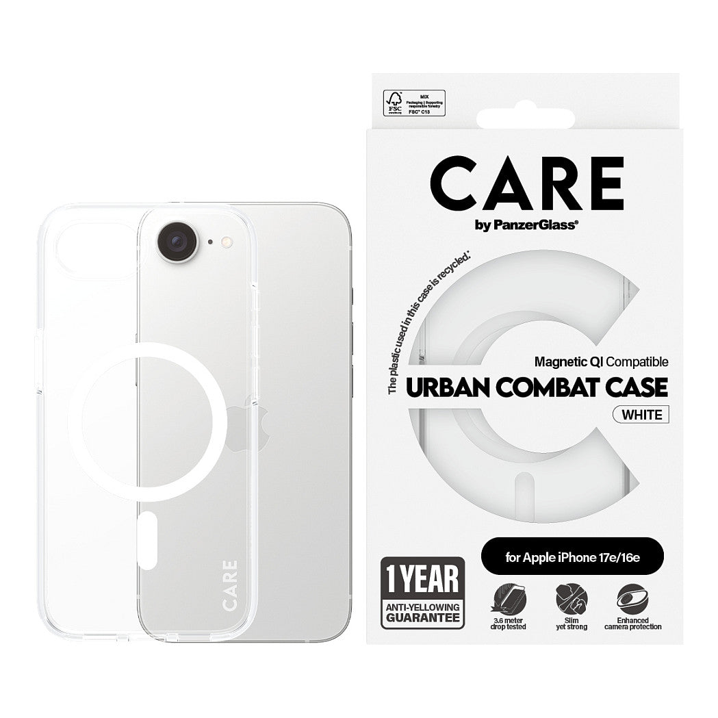 CARE Case Flagship Urban Combat MagSafe. clear iPhone 16e