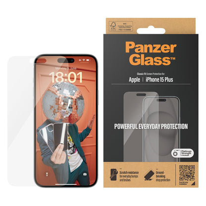PanzerGlass Screen Protector iPhone 15 Plus. Classic Fit