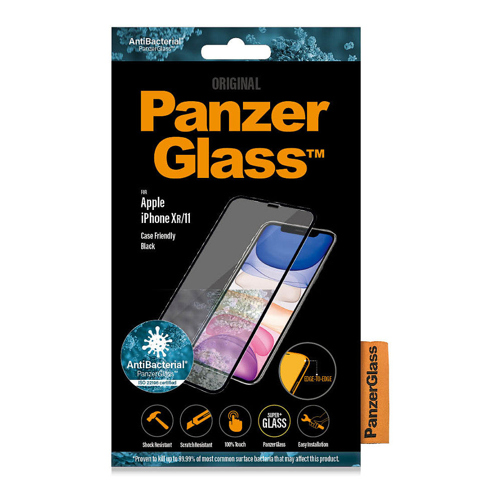 PanzerGlass iPhone 11. XR . CF. E2E. Antibakt. Black