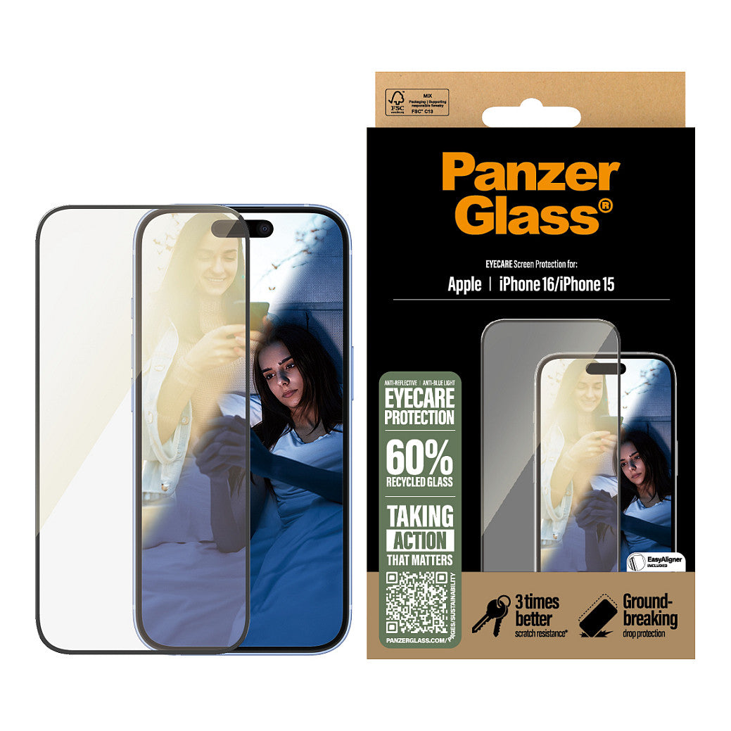 PanzerGlass EyeCare iPhone 16/15 UWF