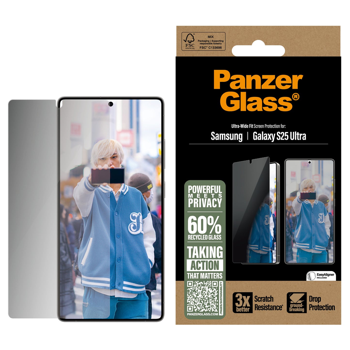 PanzerGlass Privacy Screen Protector Galaxy S25 Ultra