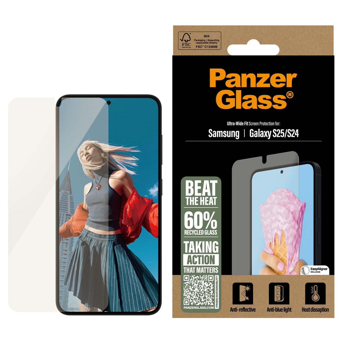 PanzerGlass All-in-One Screen Protector Samsung Galaxy S25