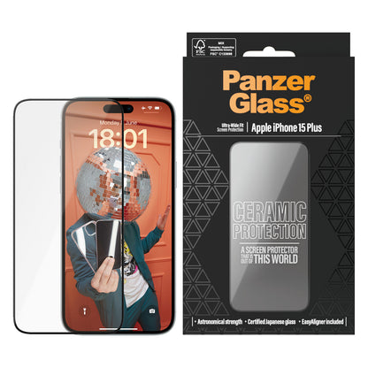 PanzerGlass Ceramic Protection f. iPhone 15 Plus Ultra-Wide F.