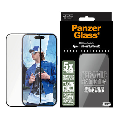 PanzerGlass Ceramic iPhone 16/15 UWF