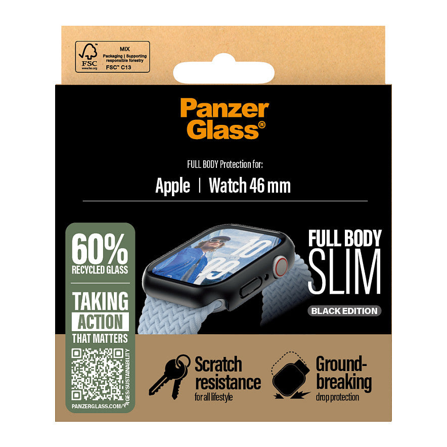 PanzerGlass Snappie Full Body Slim Black Apple Watch 10/46mm