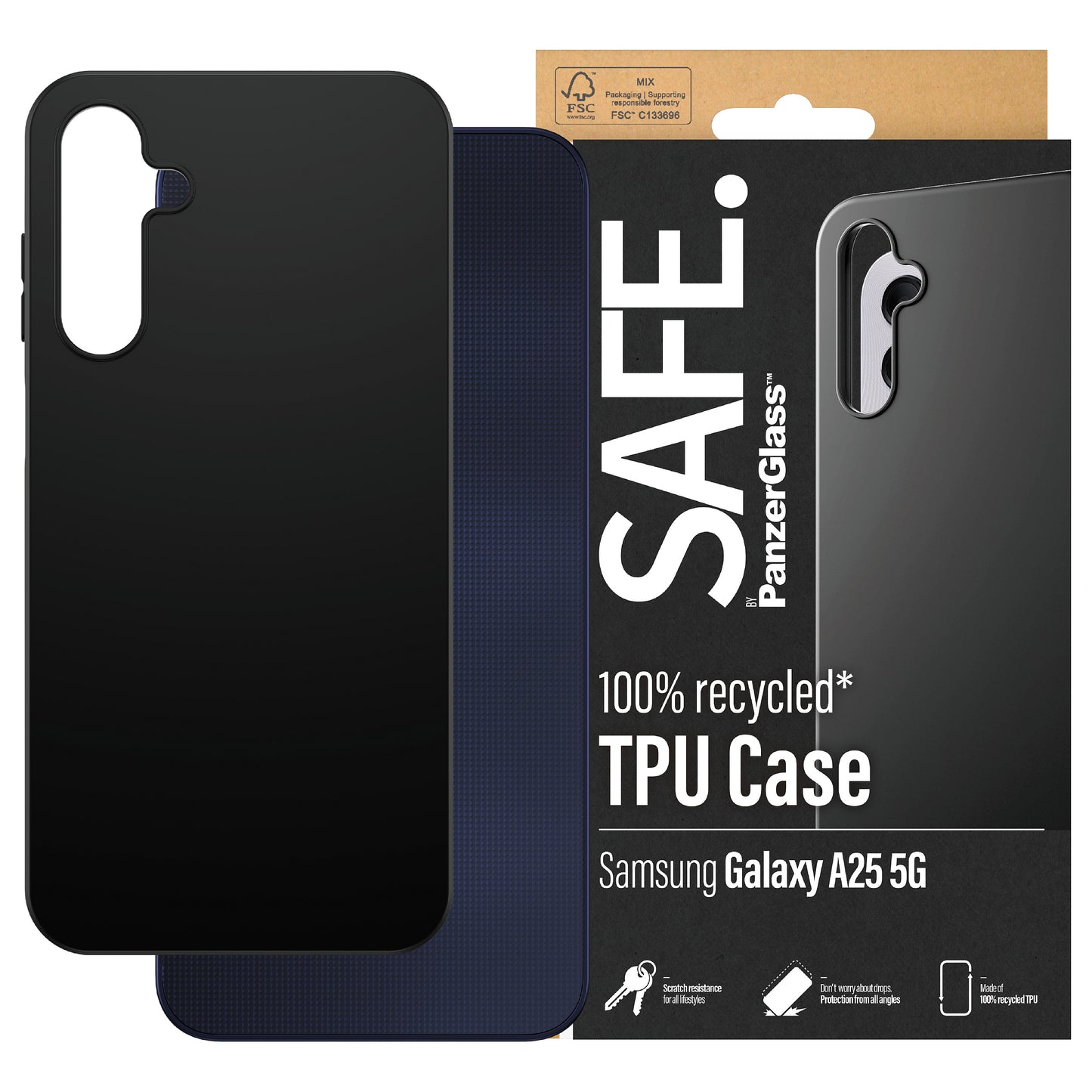 SAFE. by PanzerGlass Case Samsung A25 5G. Black