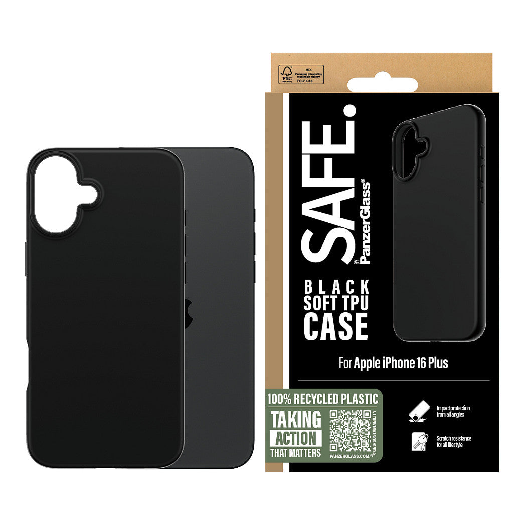 SAFE TPU Case Black iPhone 16 Plus