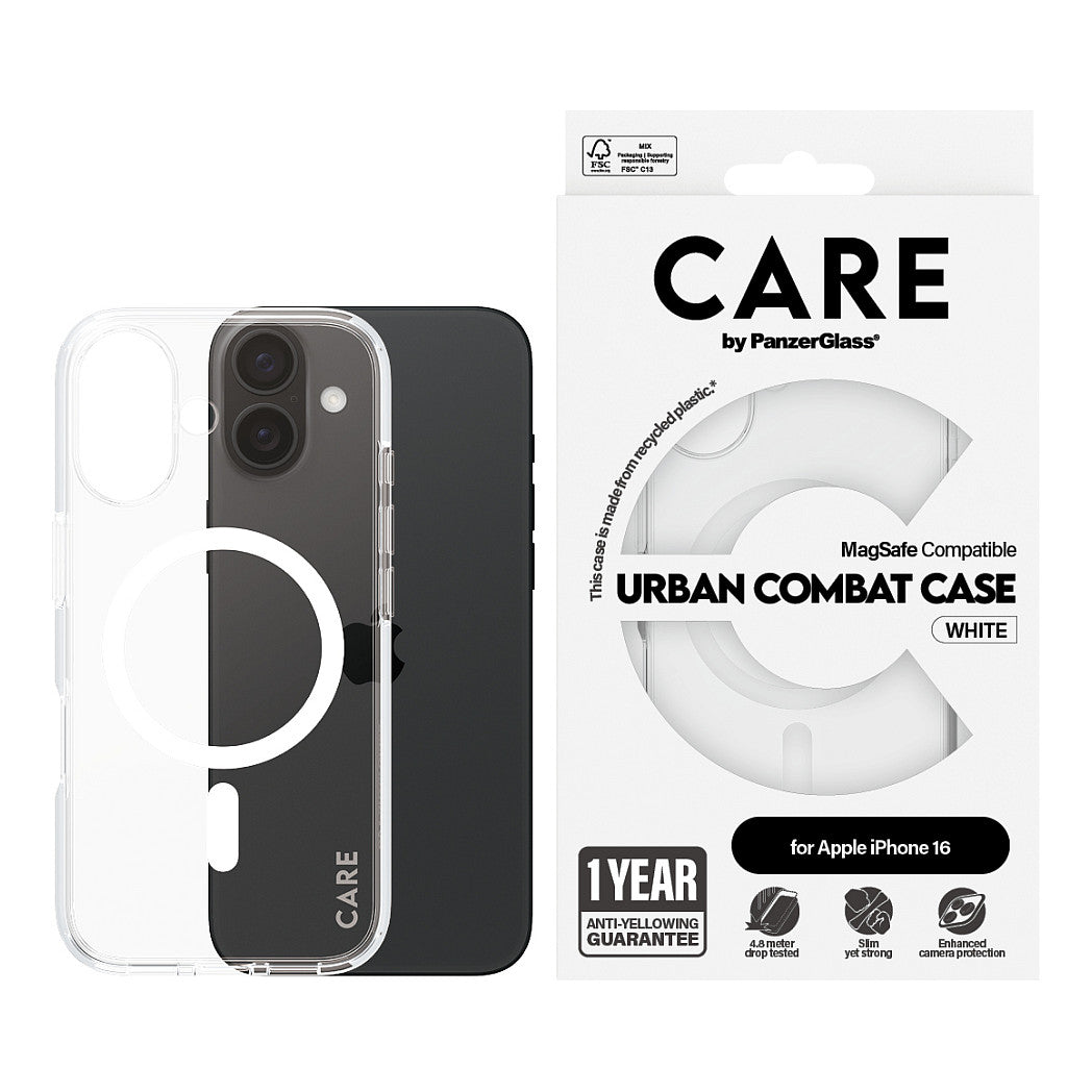 CARE Case Flagship White MagSAFE iPhone 16