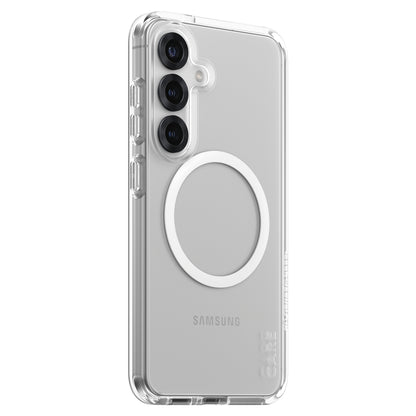 CARE Flagship Case Clear w. white QI Compatible Galaxy S25