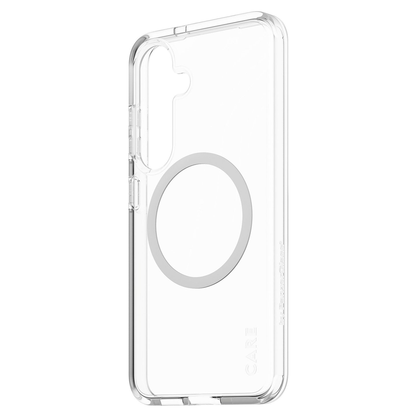 CARE Flagship Case Clear w. white QI Compatible Galaxy S25
