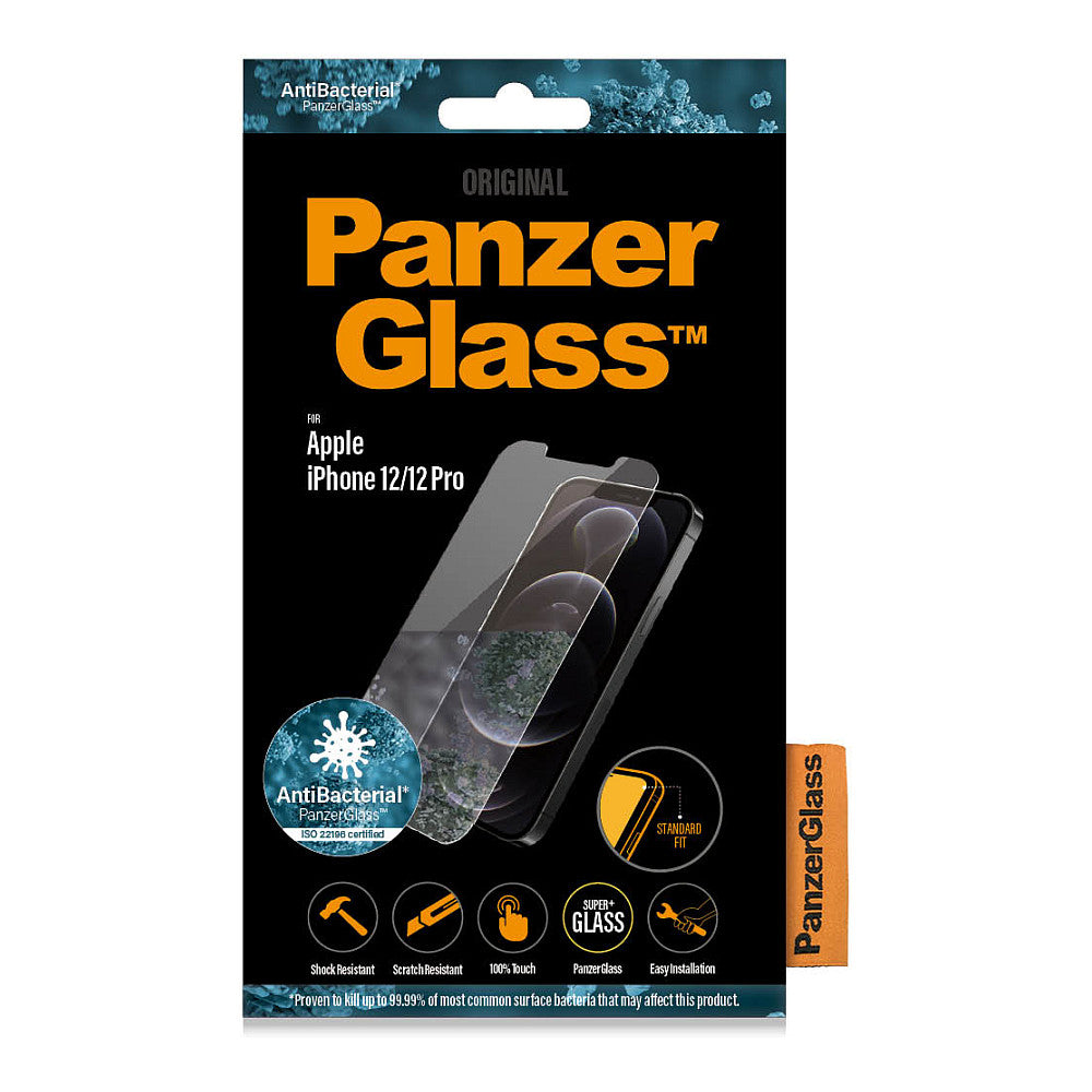PanzerGlass iPhone 12/ 12 Pro. Antibakt.. Standard fit