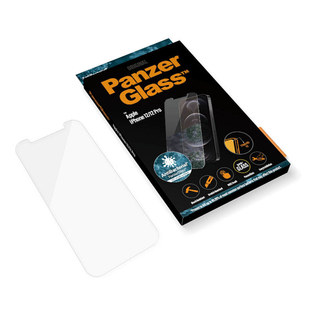 PanzerGlass iPhone 12/ 12 Pro. Antibakt.. Standard fit