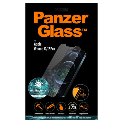 PanzerGlass iPhone 12/ 12 Pro. Antibakt.. Standard fit