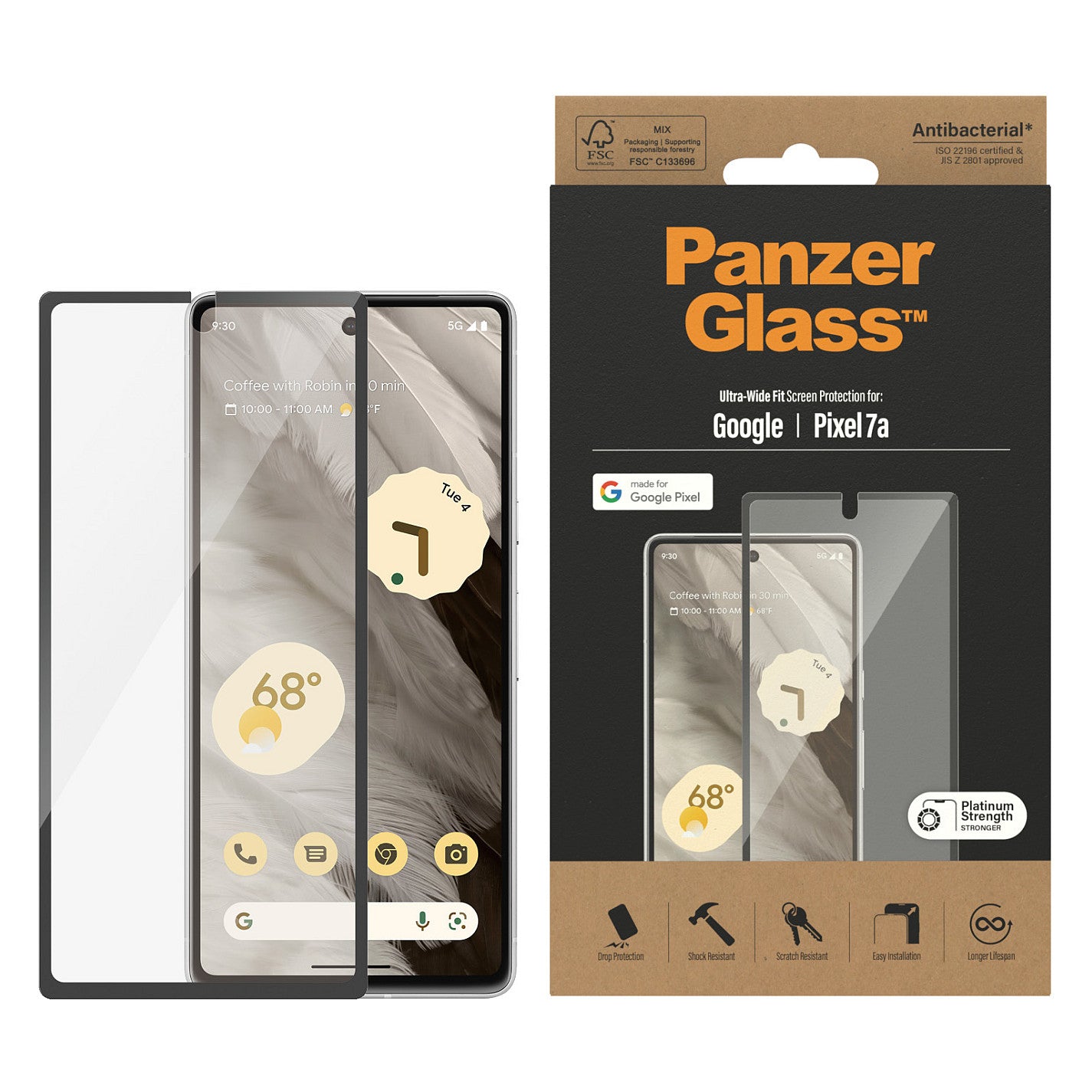 PanzerGlass Screen Protector Google Pixel 7a Ultra Wide Fit