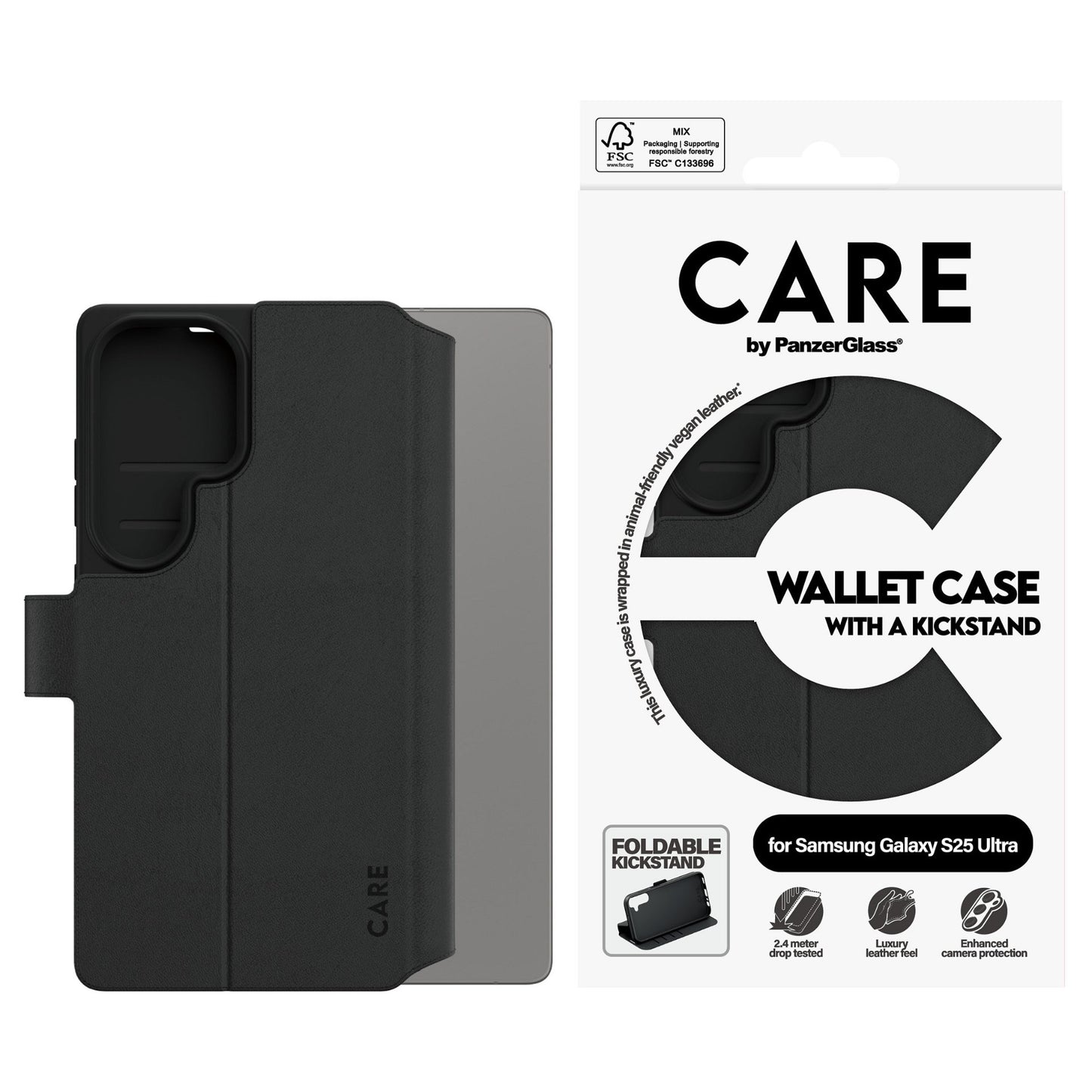 CARE Feature Wallet Case w. Kickstand Samsung Galaxy S25 Ultra