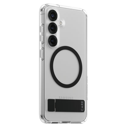 CARE Feature Case Clear Kickstand & QI Compatible Galaxy S25