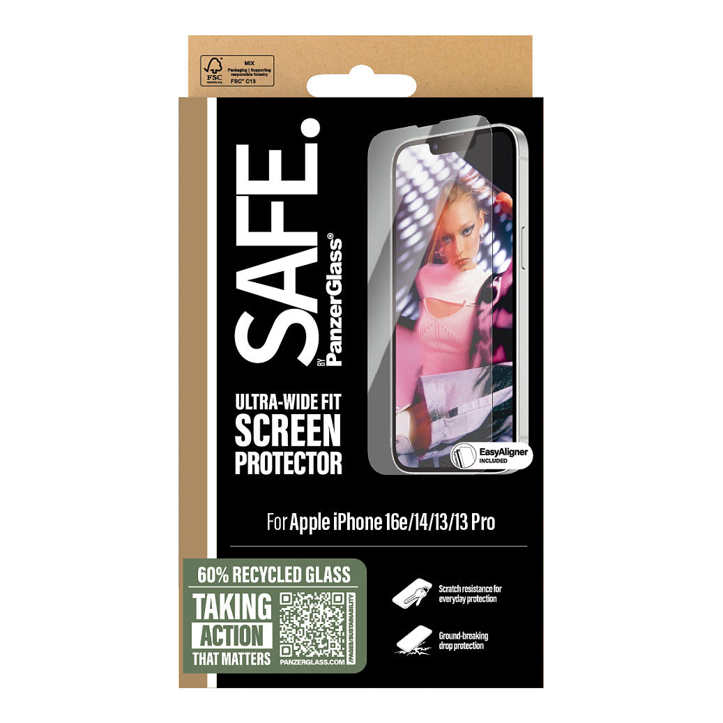 SAFE Screen Protector UWF iPhone 16e. 14. 13. 13 Pro