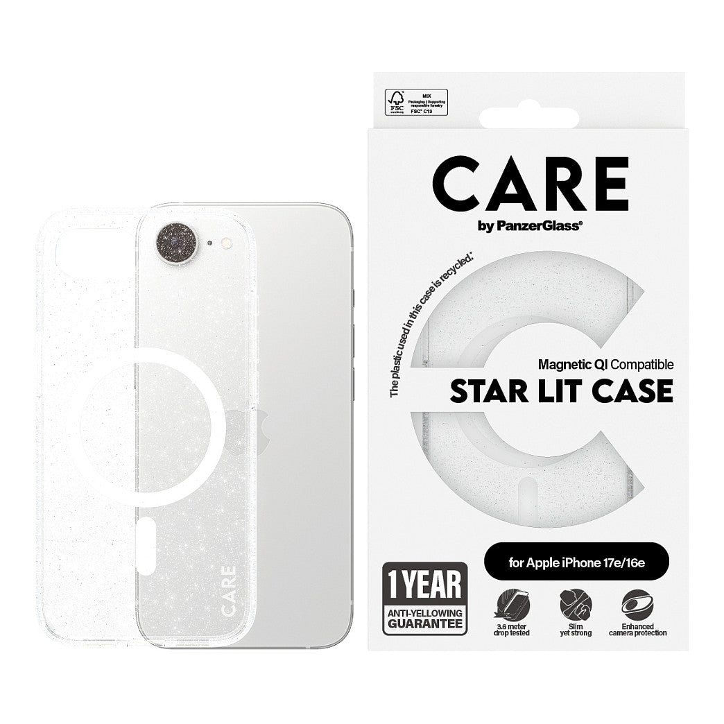 CARE Case Flagship Combat w. MagSafe. Star Lit iPhone 16e