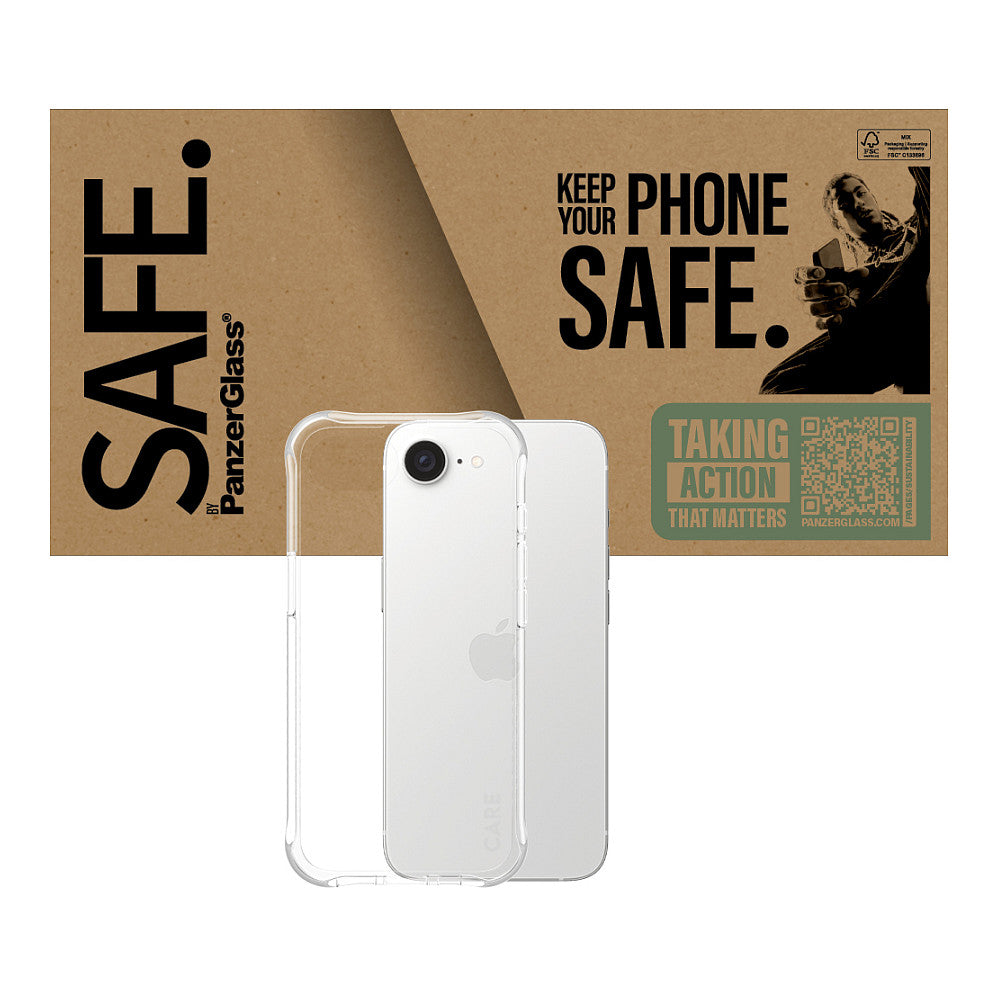 SAFE TPU Case. clear iPhone 16e *BULK