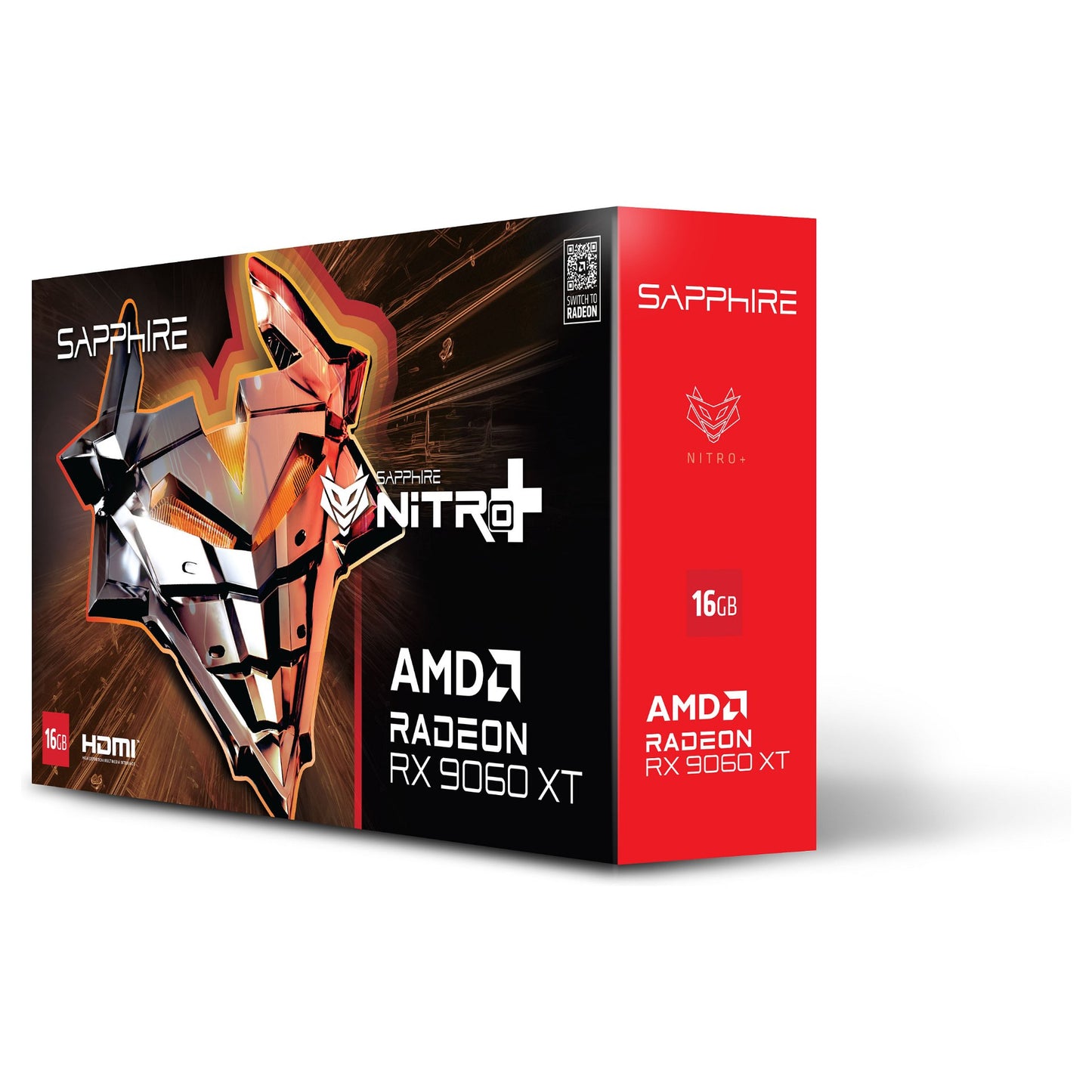 RX 9060 XT 16GB Sapphire Radeon Nitro+ GAMING OC GDDR6 3 Fan