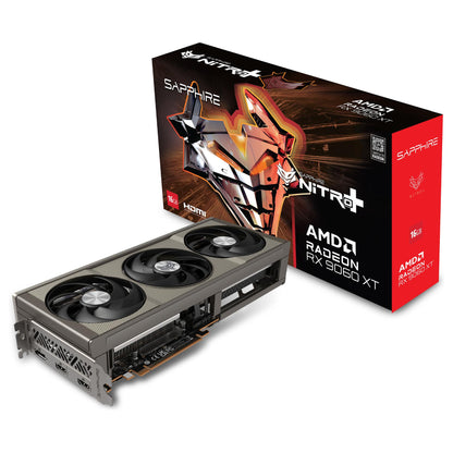 RX 9060 XT 16GB Sapphire Radeon Nitro+ GAMING OC GDDR6 3 Fan