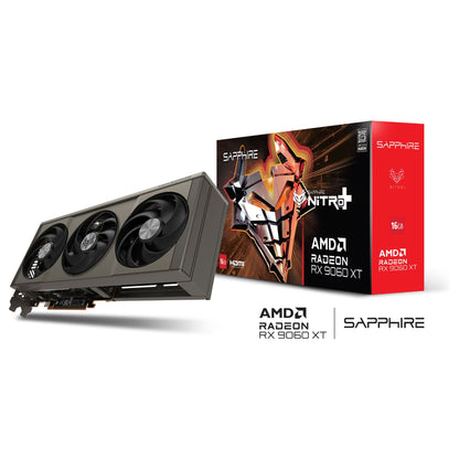 RX 9060 XT 16GB Sapphire Radeon Nitro+ GAMING OC GDDR6 3 Fan